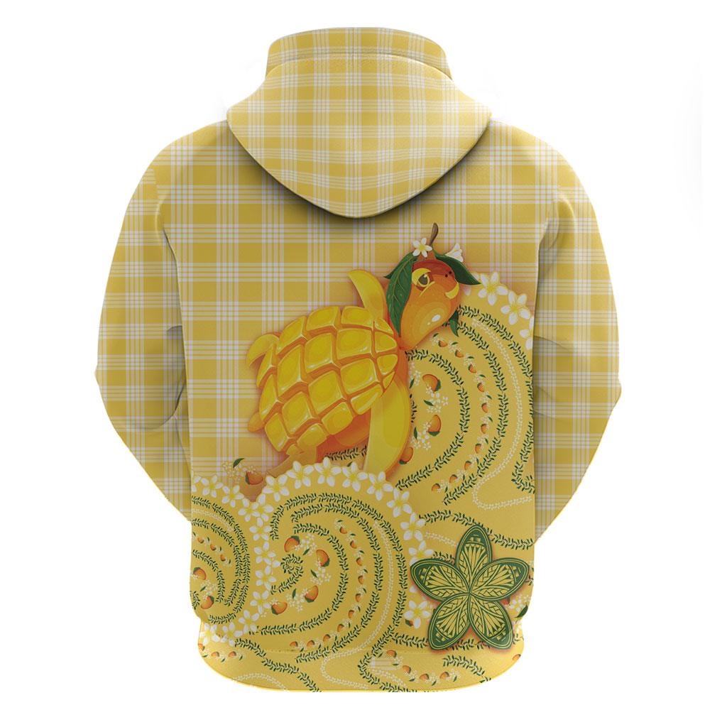 Hawaii Palaka Zip Hoodie Cute Ripe Mango Turtle On The Waves DT05 - Polynesian Pride