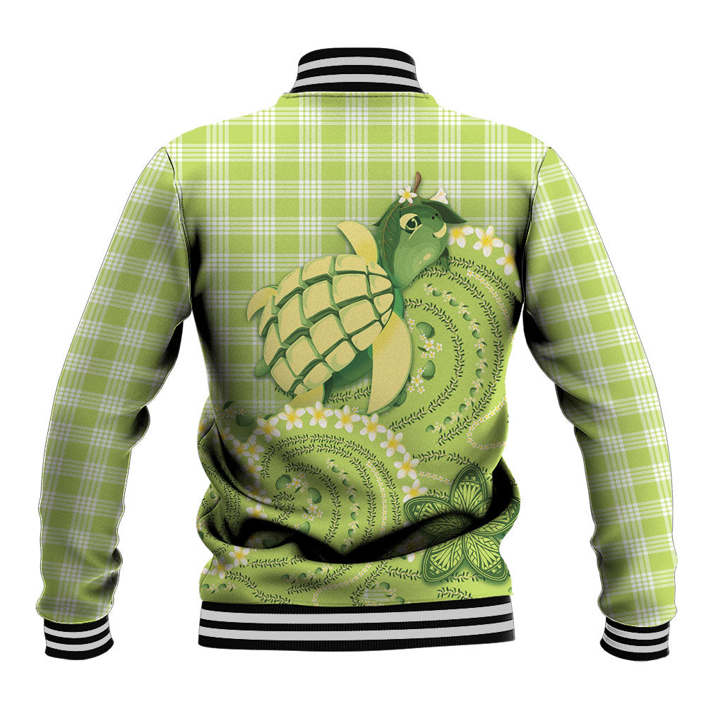 Hawaii Palaka Baseball Jacket Cute Green Mango Turtle On The Waves DT05 - Polynesian Pride