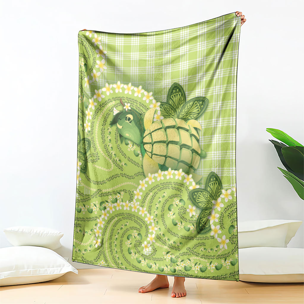 Hawaii Palaka Blanket Cute Green Mango Turtle On The Waves DT05 - Polynesian Pride