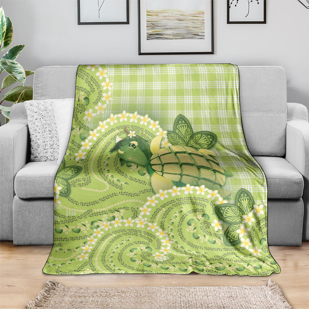 Hawaii Palaka Blanket Cute Green Mango Turtle On The Waves DT05 - Polynesian Pride