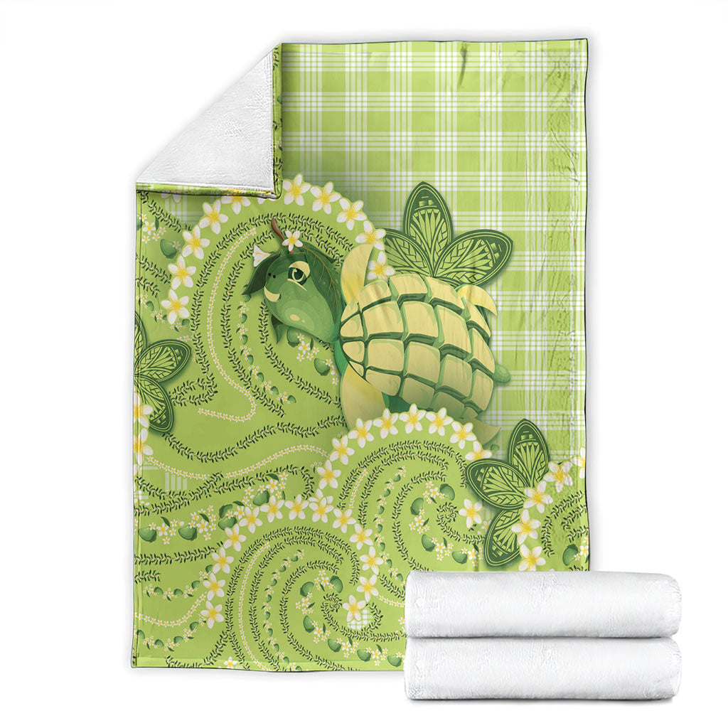Hawaii Palaka Blanket Cute Green Mango Turtle On The Waves DT05 - Polynesian Pride
