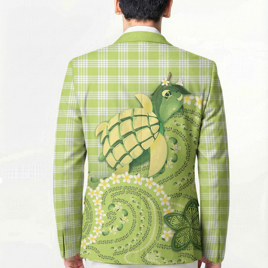 Hawaii Palaka Blazer Cute Green Mango Turtle On The Waves DT05 - Polynesian Pride