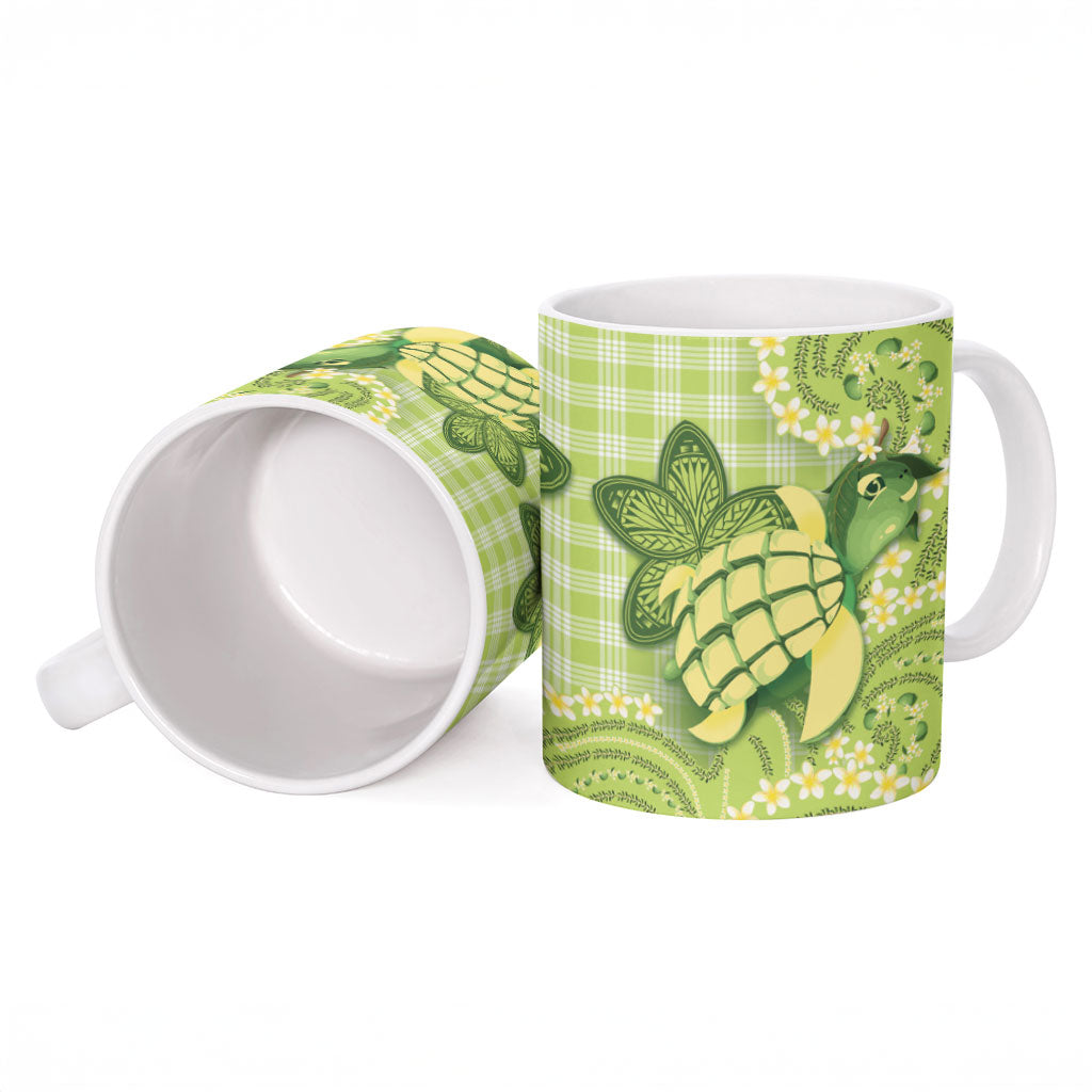 Hawaii Palaka Ceramic Mug Cute Green Mango Turtle On The Waves