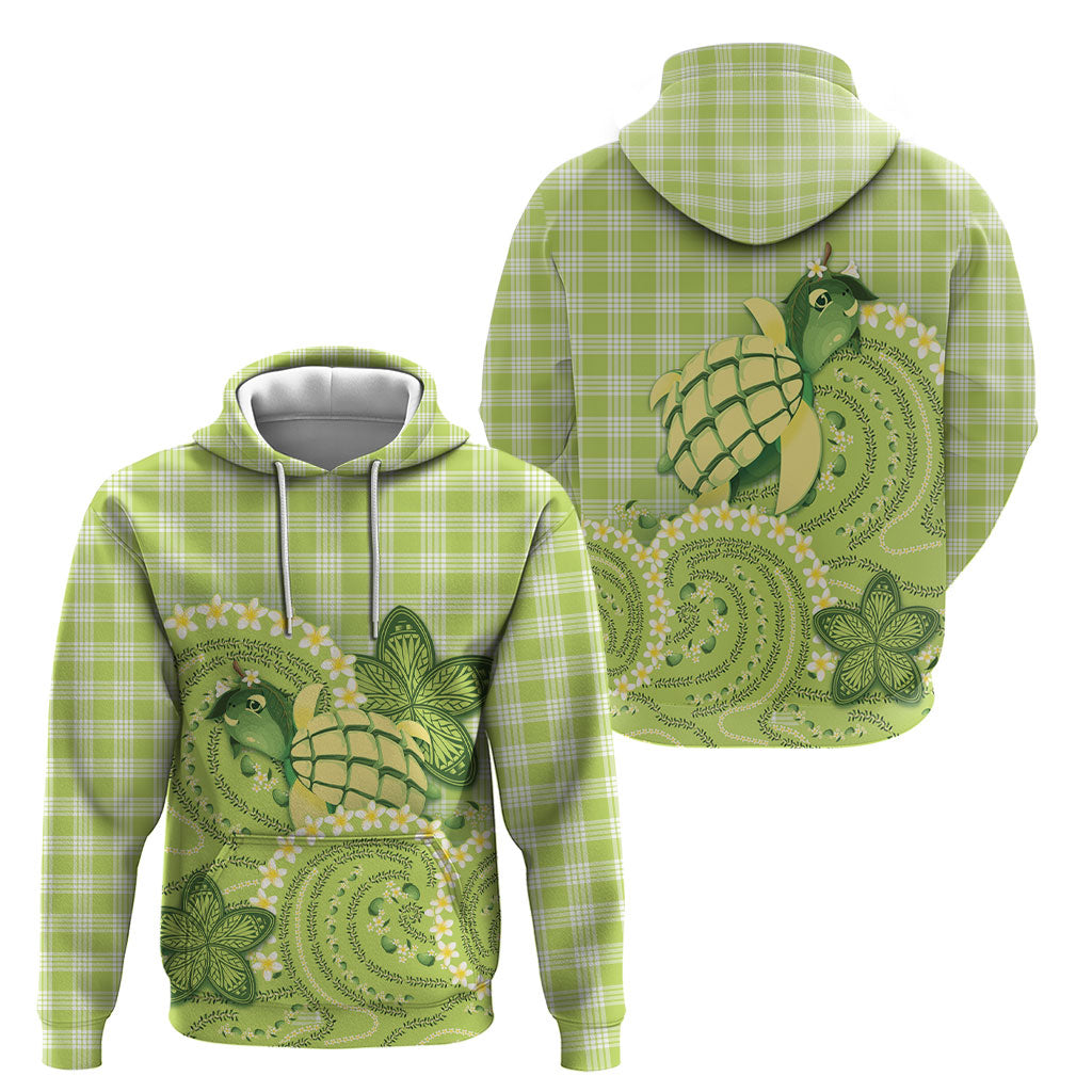 Hawaii Palaka Hoodie Cute Green Mango Turtle On The Waves DT05 - Polynesian Pride