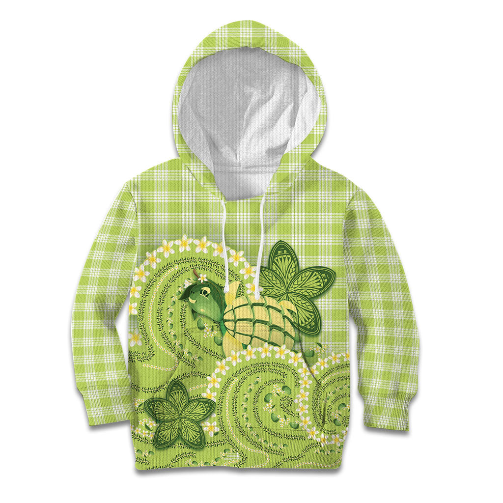 Hawaii Palaka Kid Hoodie Cute Green Mango Turtle On The Waves