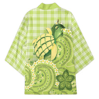 Hawaii Palaka Kimono Cute Green Mango Turtle On The Waves DT05 - Polynesian Pride