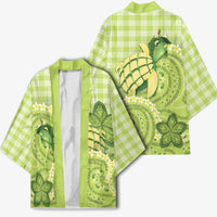 Hawaii Palaka Kimono Cute Green Mango Turtle On The Waves DT05 - Polynesian Pride