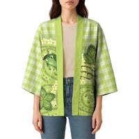 Hawaii Palaka Kimono Cute Green Mango Turtle On The Waves DT05 - Polynesian Pride