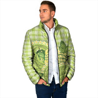 Hawaii Palaka Padded Jacket Cute Green Mango Turtle On The Waves DT05 - Polynesian Pride