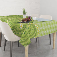 Hawaii Palaka Tablecloth Cute Green Mango Turtle On The Waves DT05 - Polynesian Pride
