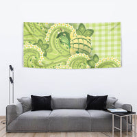 Hawaii Palaka Tapestry Cute Green Mango Turtle On The Waves DT05 - Polynesian Pride