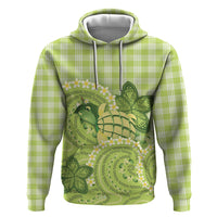 Hawaii Palaka Zip Hoodie Cute Green Mango Turtle On The Waves DT05 Pullover Hoodie Green - Polynesian Pride