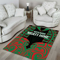 Aotearoa Ngati Hine Area Rug Maori Pattern New Zealand - Polynesian Pride