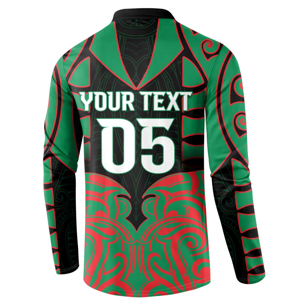 Custom Aotearoa Ngati Hine Button Sweatshirt Maori Pattern New Zealand - Polynesian Pride