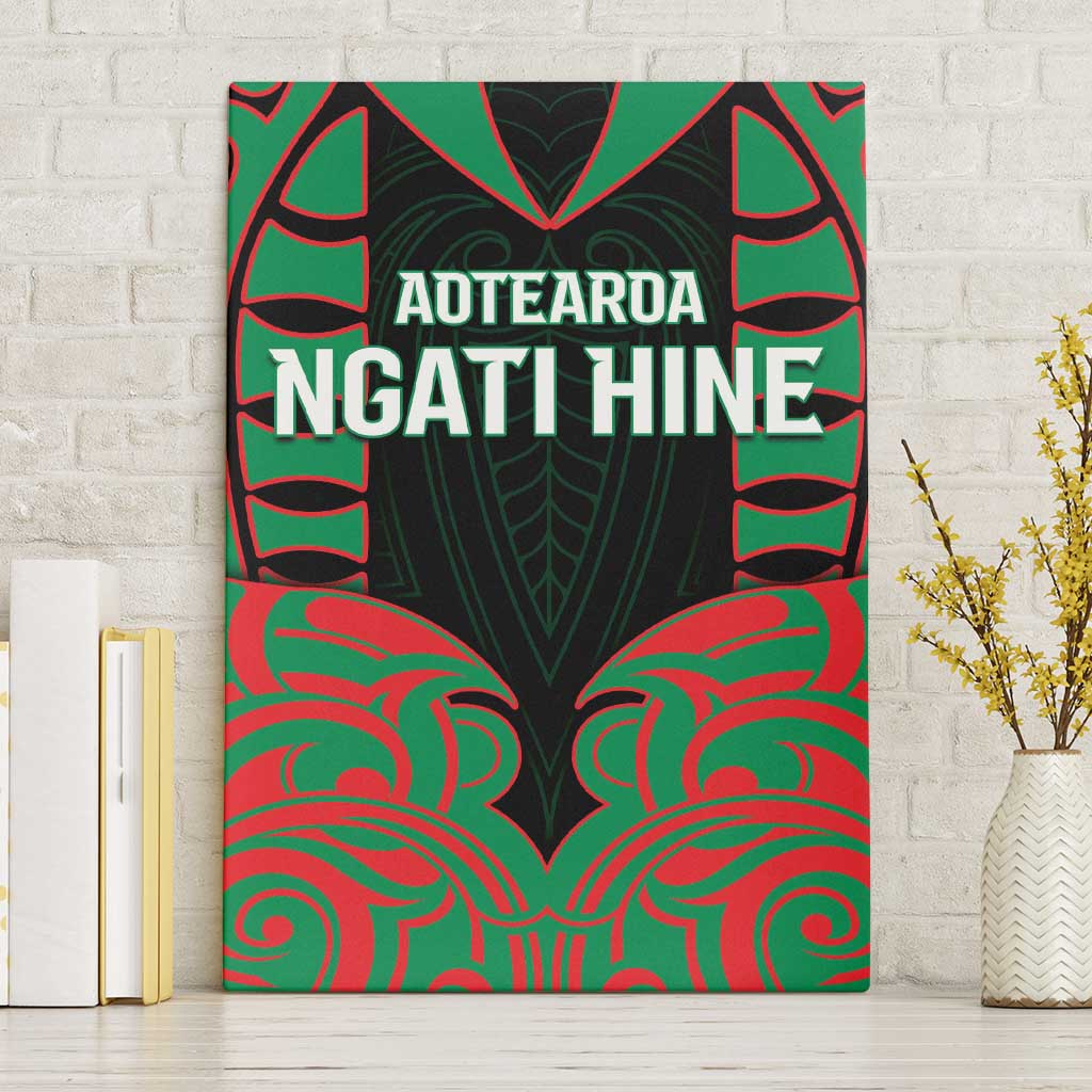 Aotearoa Ngati Hine Canvas Wall Art Maori Pattern New Zealand - Polynesian Pride