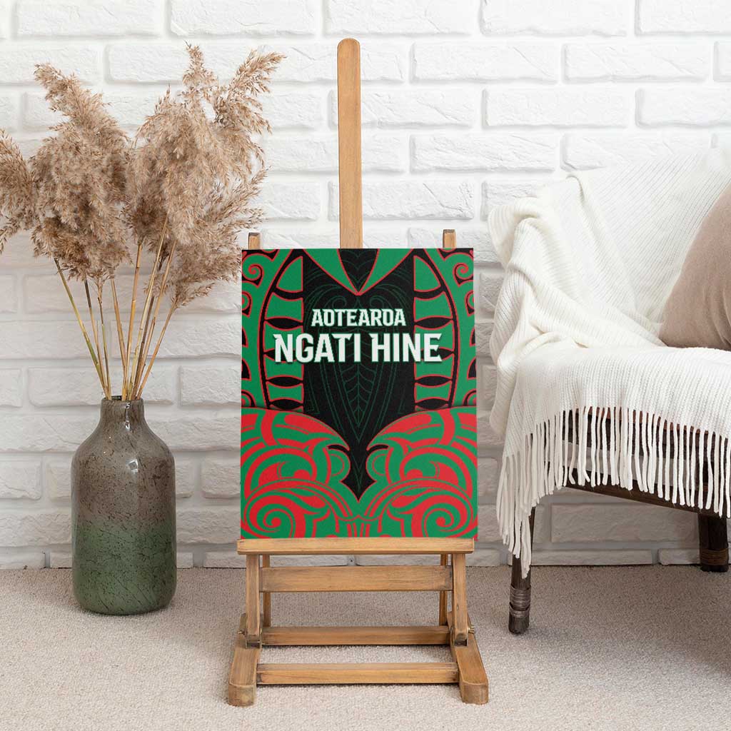 Aotearoa Ngati Hine Canvas Wall Art Maori Pattern New Zealand - Polynesian Pride