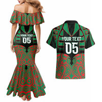 Custom Aotearoa Ngati Hine Couples Matching Mermaid Dress and Hawaiian Shirt Maori Pattern New Zealand - Polynesian Pride