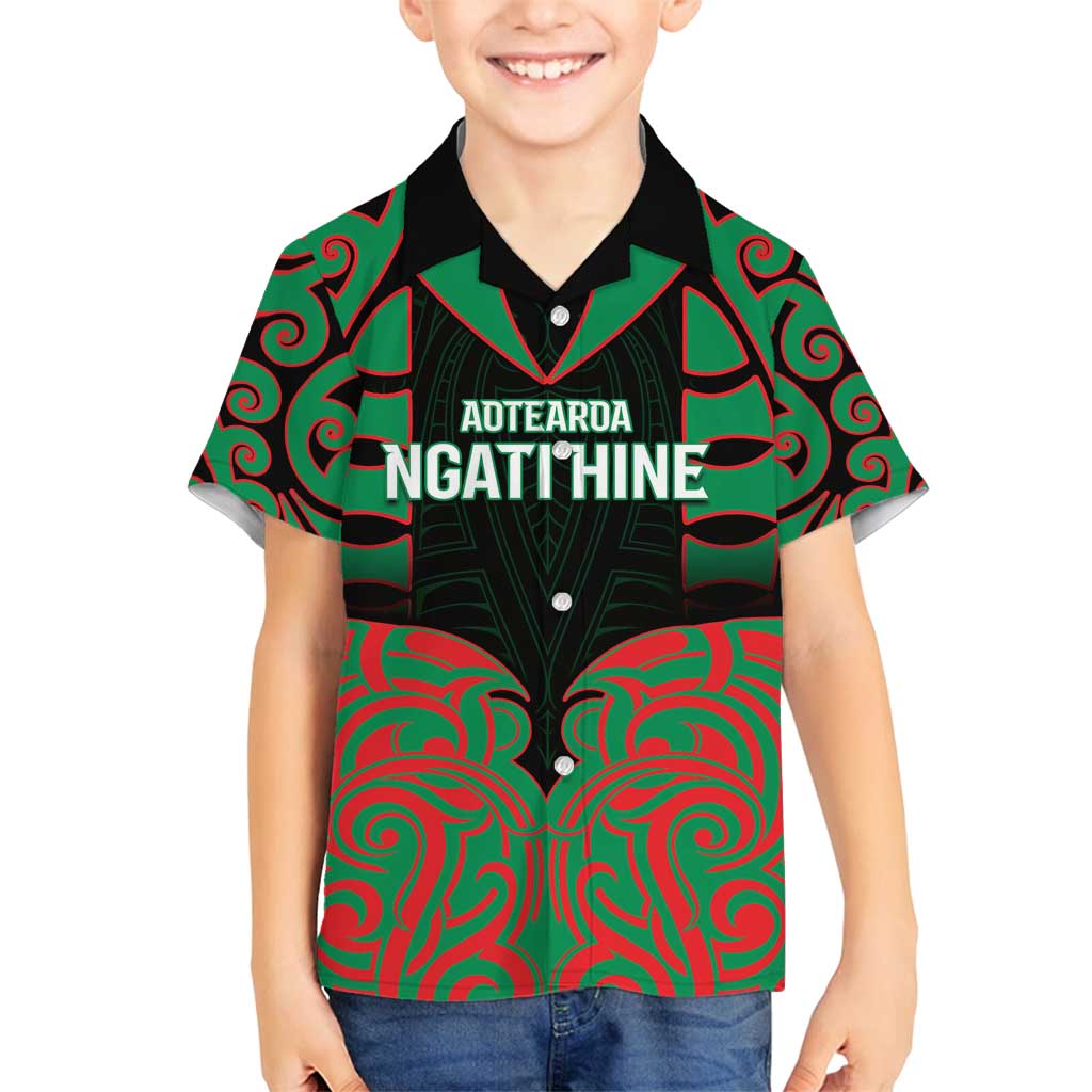 Custom Aotearoa Ngati Hine Family Matching Long Sleeve Bodycon Dress and Hawaiian Shirt Maori Pattern New Zealand - Polynesian Pride