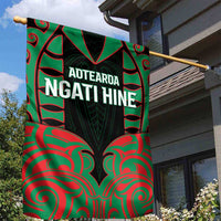 Aotearoa Ngati Hine Garden Flag Maori Pattern New Zealand - Polynesian Pride