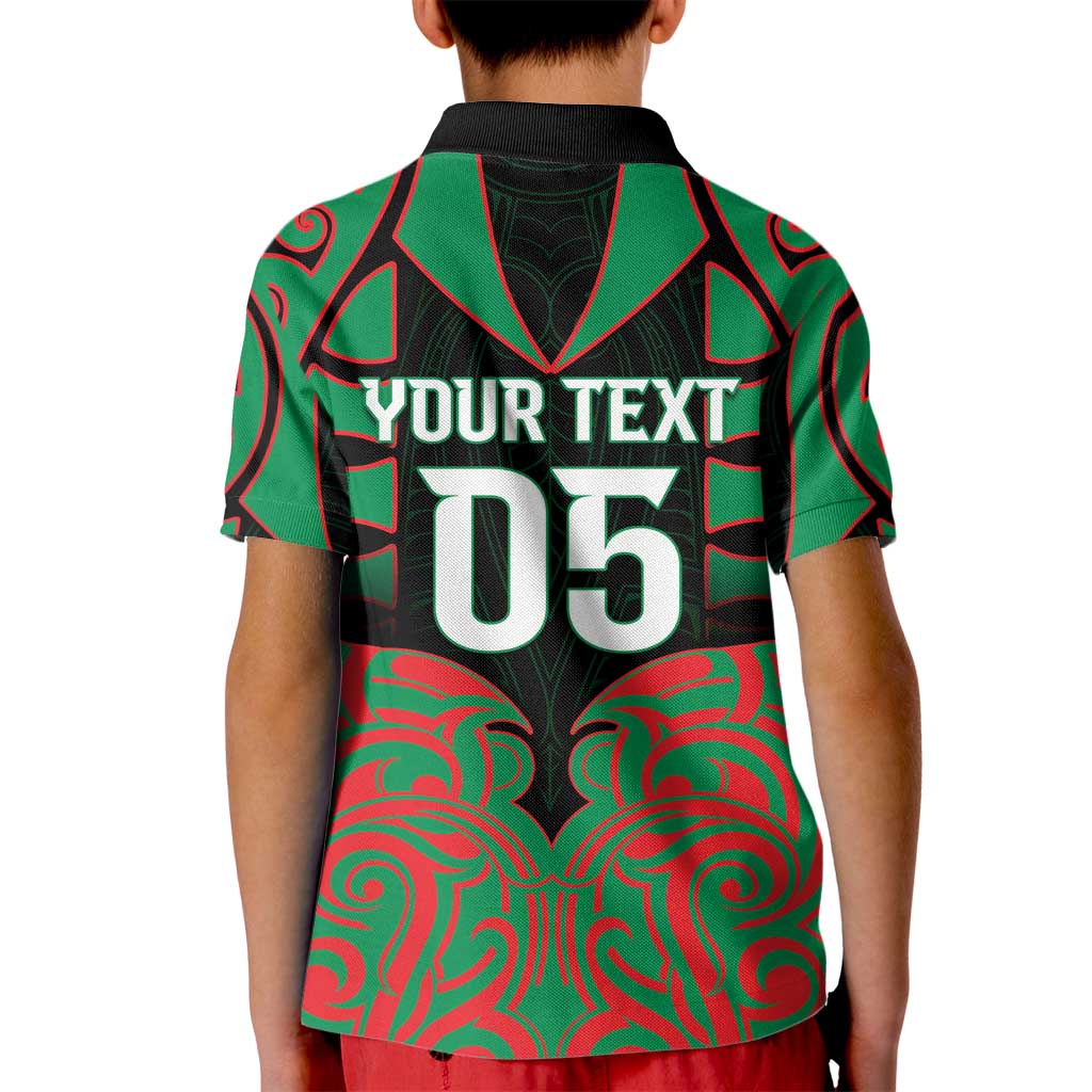 Custom Aotearoa Ngati Hine Kid Polo Shirt Maori Pattern New Zealand - Polynesian Pride