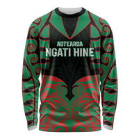 Custom Aotearoa Ngati Hine Long Sleeve Shirt Maori Pattern New Zealand - Polynesian Pride