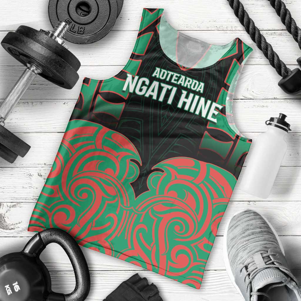 Custom Aotearoa Ngati Hine Men Tank Top Maori Pattern New Zealand - Polynesian Pride