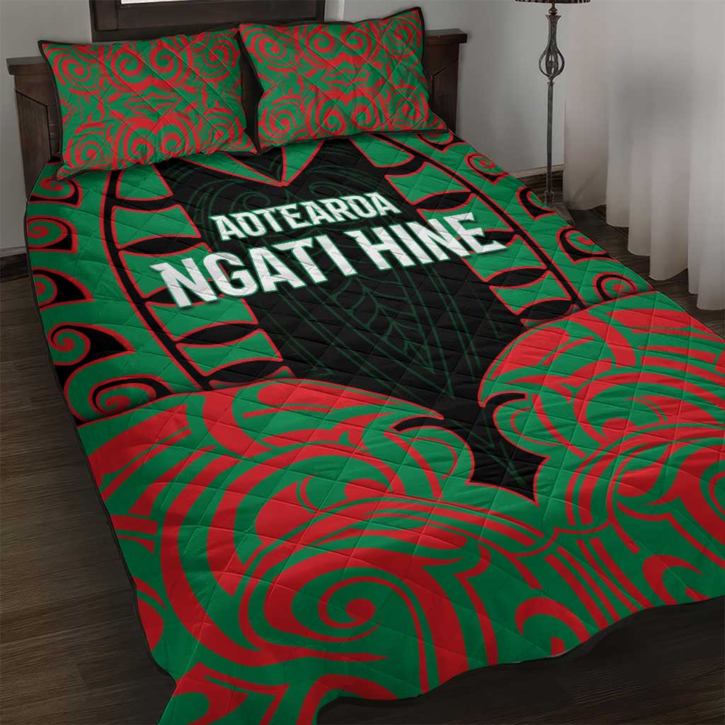 Aotearoa Ngati Hine Quilt Bed Set Maori Pattern New Zealand - Polynesian Pride