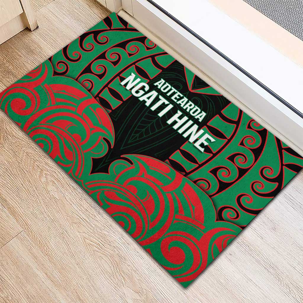 Aotearoa Ngati Hine Rubber Doormat Maori Pattern New Zealand - Polynesian Pride