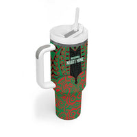 Custom Aotearoa Ngati Hine Tumbler With Handle Maori Pattern New Zealand - Polynesian Pride