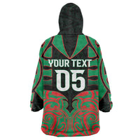 Custom Aotearoa Ngati Hine Wearable Blanket Hoodie Maori Pattern New Zealand - Polynesian Pride