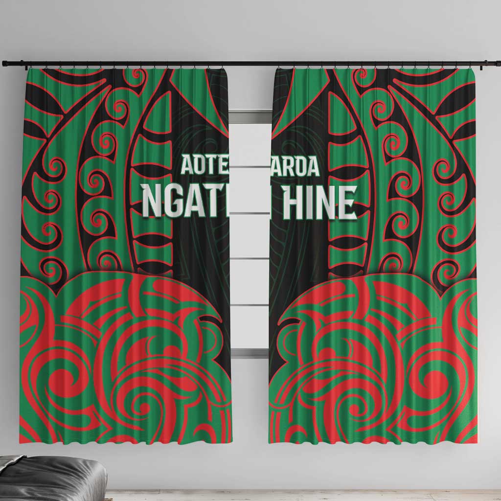 Aotearoa Ngati Hine Window Curtain Maori Pattern New Zealand - Polynesian Pride