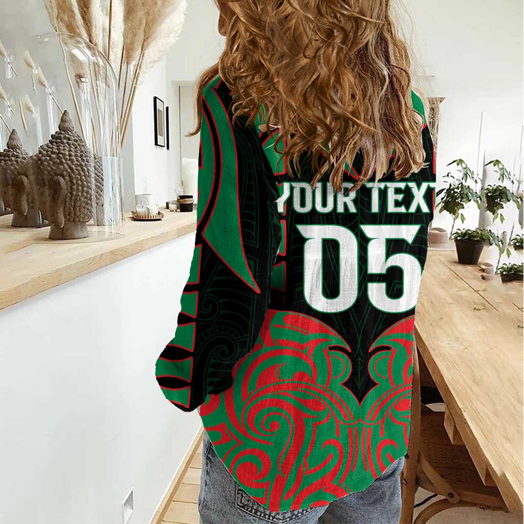 Custom Aotearoa Ngati Hine Women Casual Shirt Maori Pattern New Zealand - Polynesian Pride