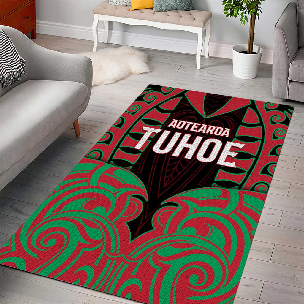 Aotearoa Tuhoe Area Rug Maori Pattern New Zealand - Polynesian Pride