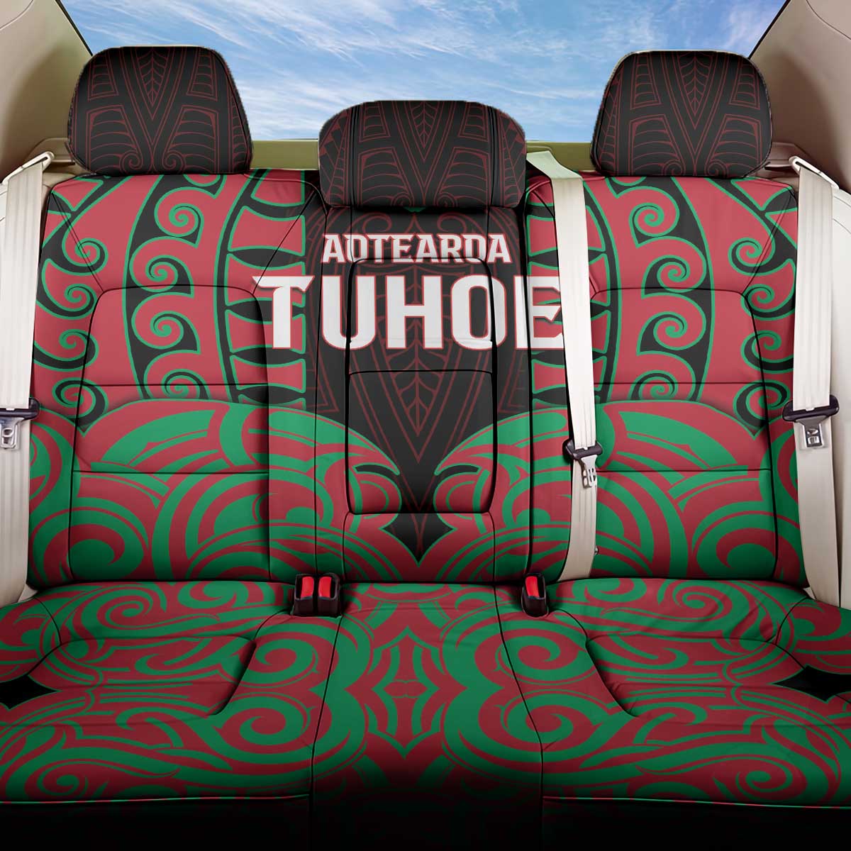 Aotearoa Tuhoe Back Car Seat Cover Maori Pattern New Zealand - Polynesian Pride