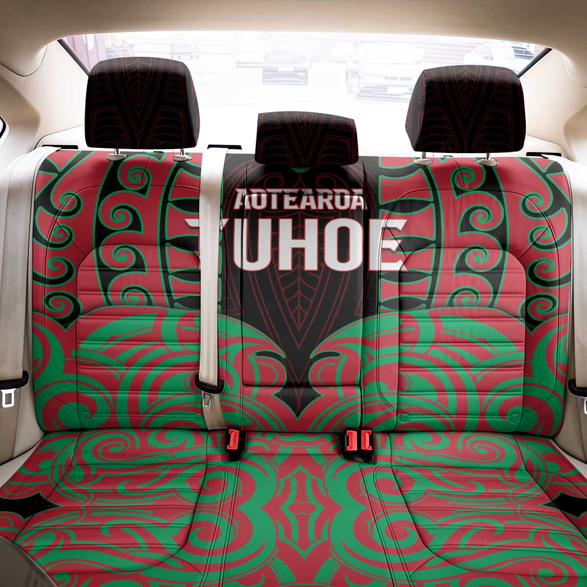 Aotearoa Tuhoe Back Car Seat Cover Maori Pattern New Zealand - Polynesian Pride