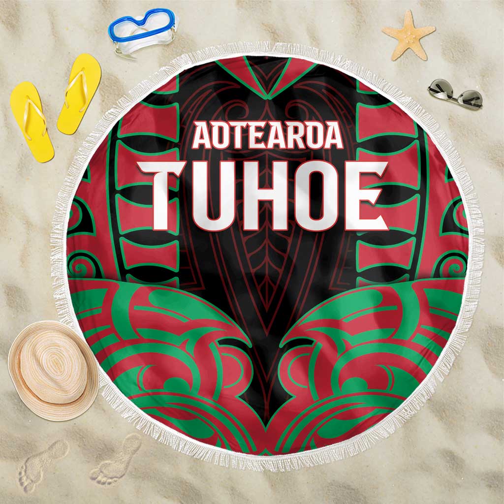 Aotearoa Tuhoe Beach Blanket Maori Pattern New Zealand - Polynesian Pride