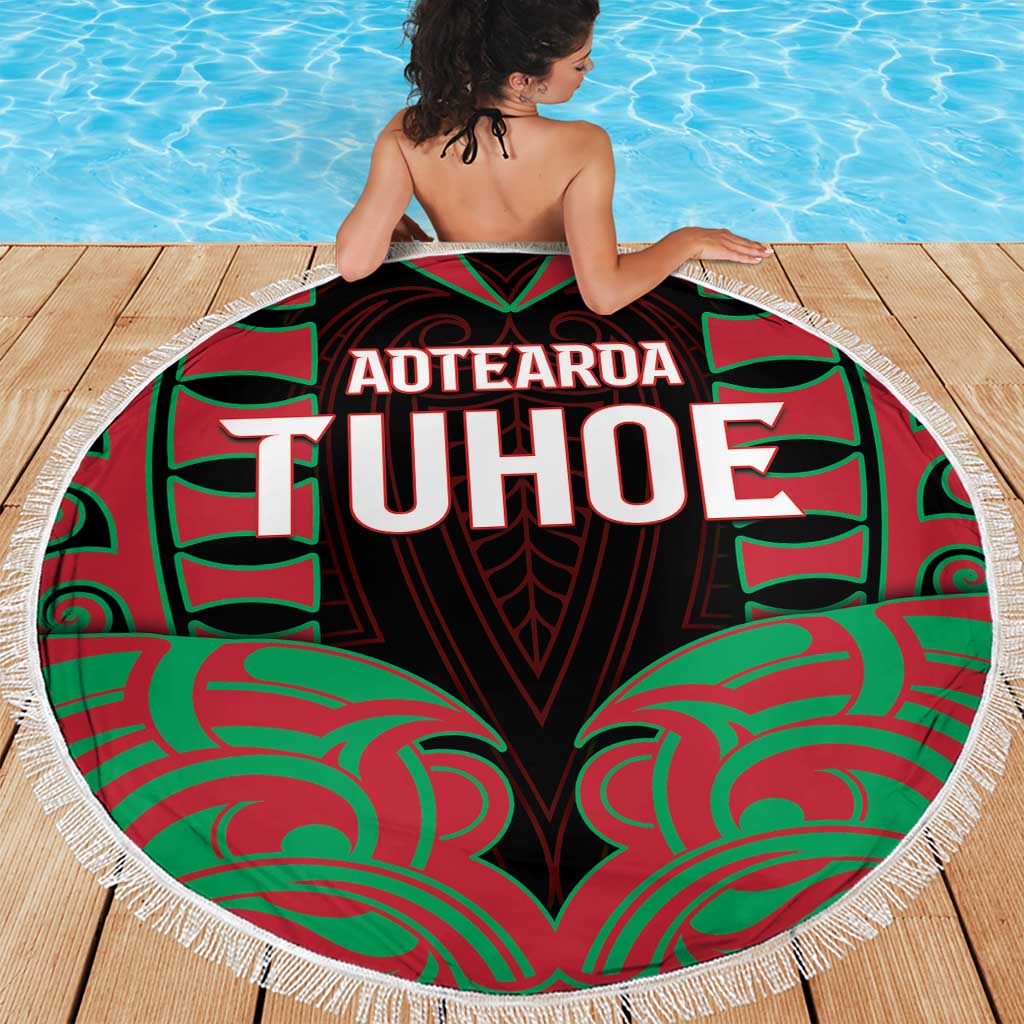 Aotearoa Tuhoe Beach Blanket Maori Pattern New Zealand - Polynesian Pride