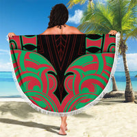 Aotearoa Tuhoe Beach Blanket Maori Pattern New Zealand - Polynesian Pride