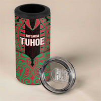 Custom Aotearoa Tuhoe 4 in 1 Can Cooler Tumbler Maori Pattern New Zealand - Polynesian Pride