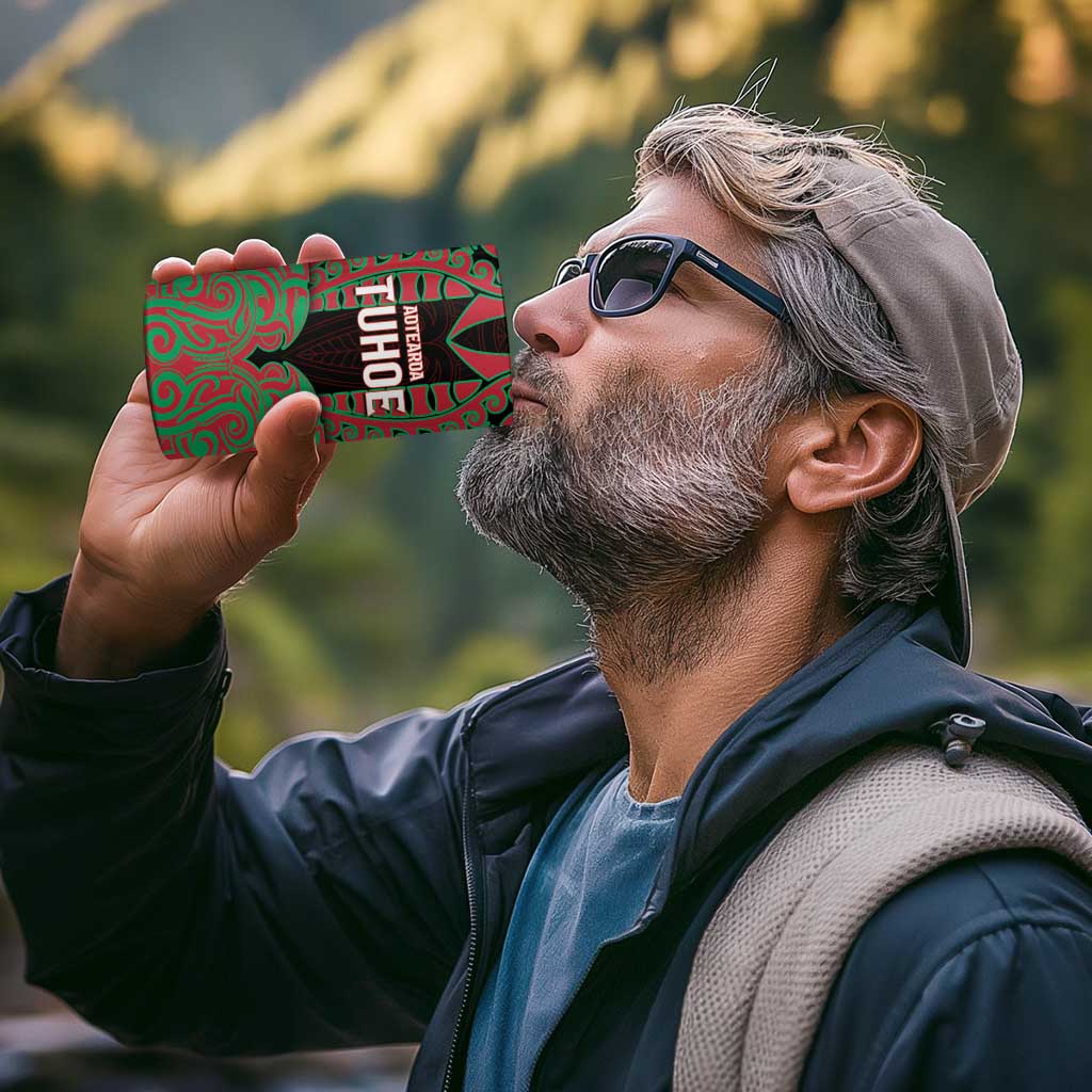 Custom Aotearoa Tuhoe 4 in 1 Can Cooler Tumbler Maori Pattern New Zealand - Polynesian Pride