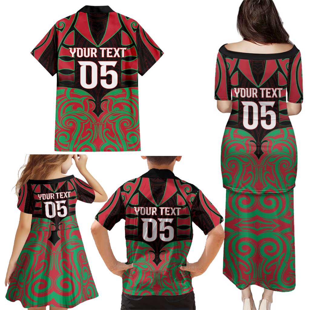 Custom Aotearoa Tuhoe Family Matching Puletasi and Hawaiian Shirt Maori Pattern New Zealand - Polynesian Pride