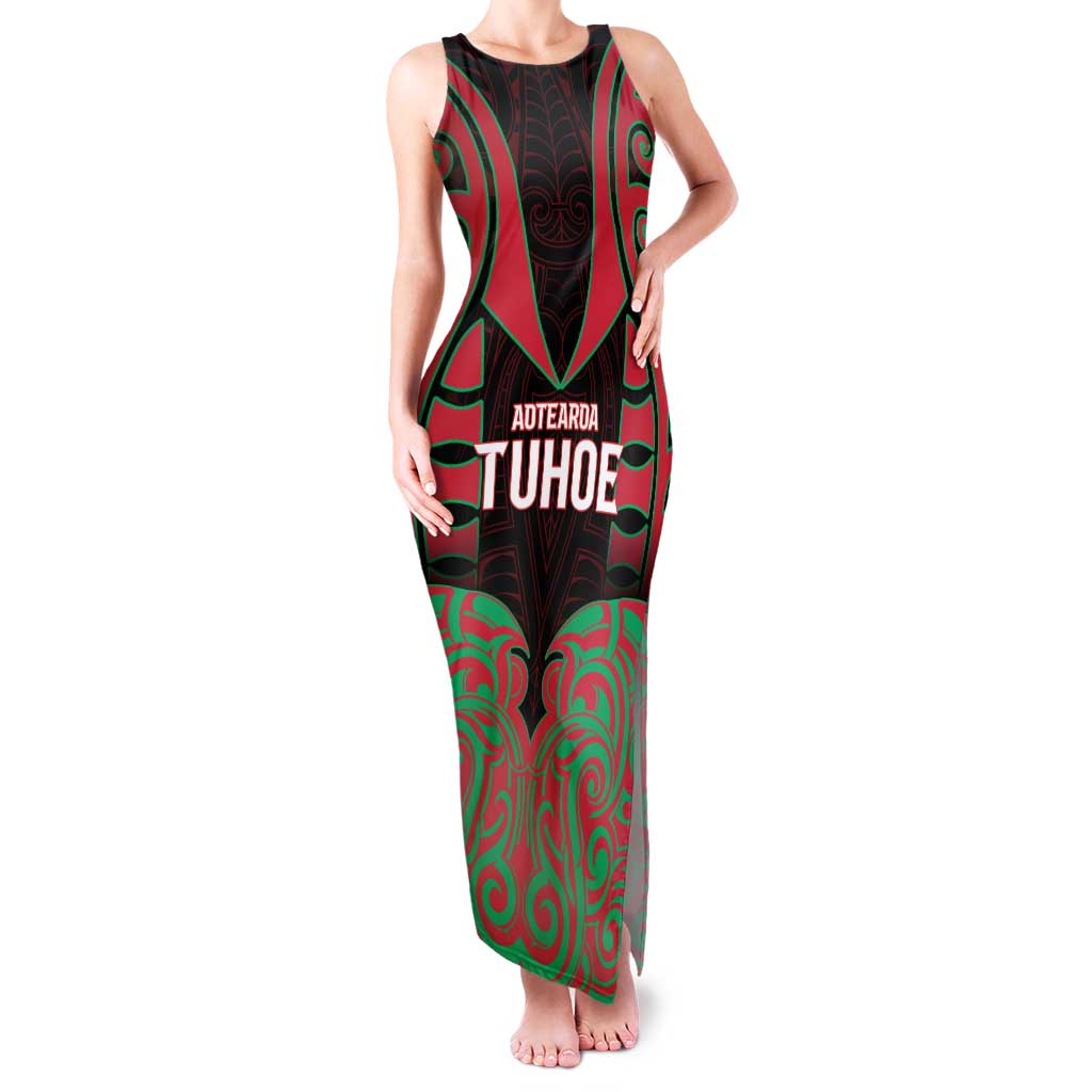 Custom Aotearoa Tuhoe Family Matching Tank Maxi Dress and Hawaiian Shirt Maori Pattern New Zealand - Polynesian Pride