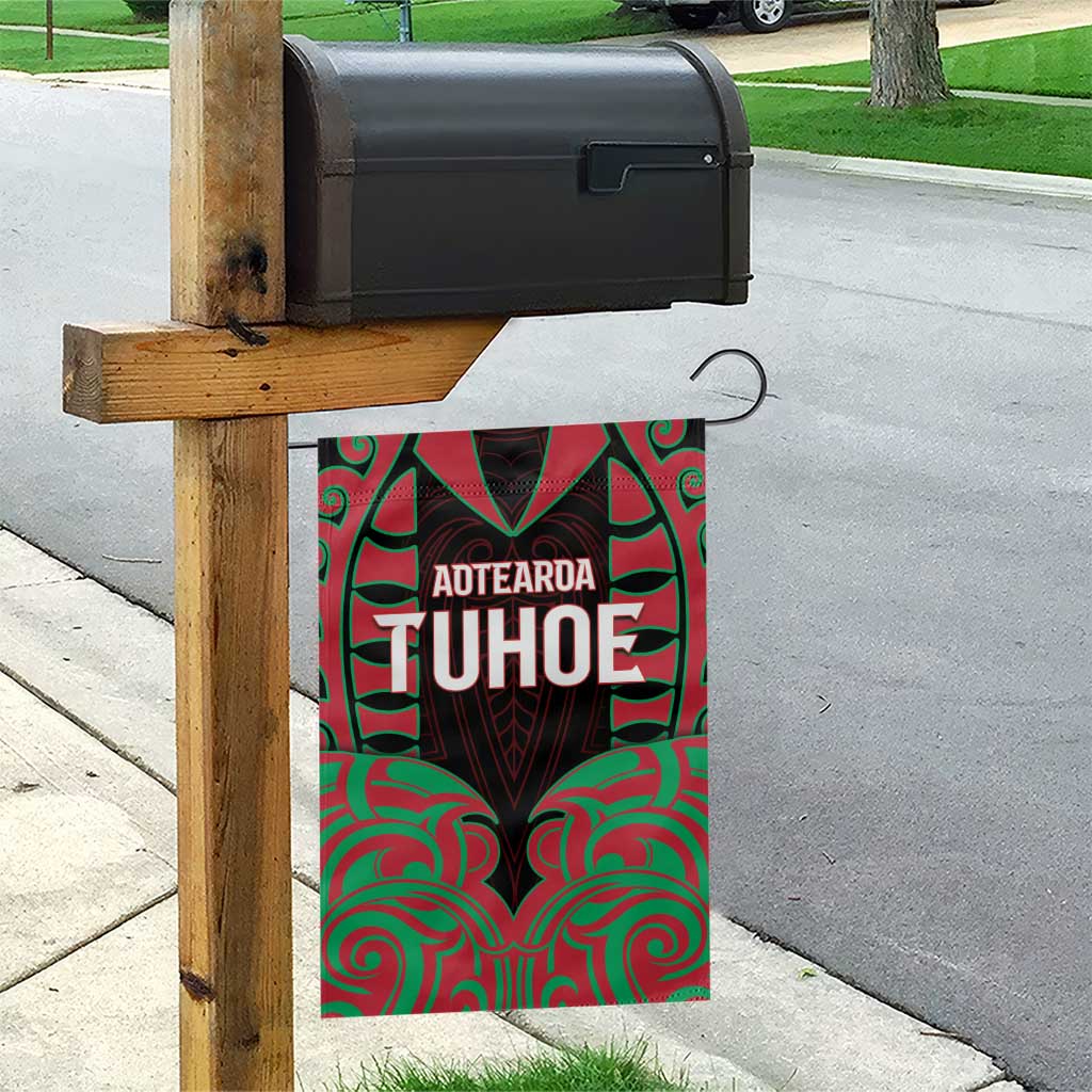Aotearoa Tuhoe Garden Flag Maori Pattern New Zealand - Polynesian Pride