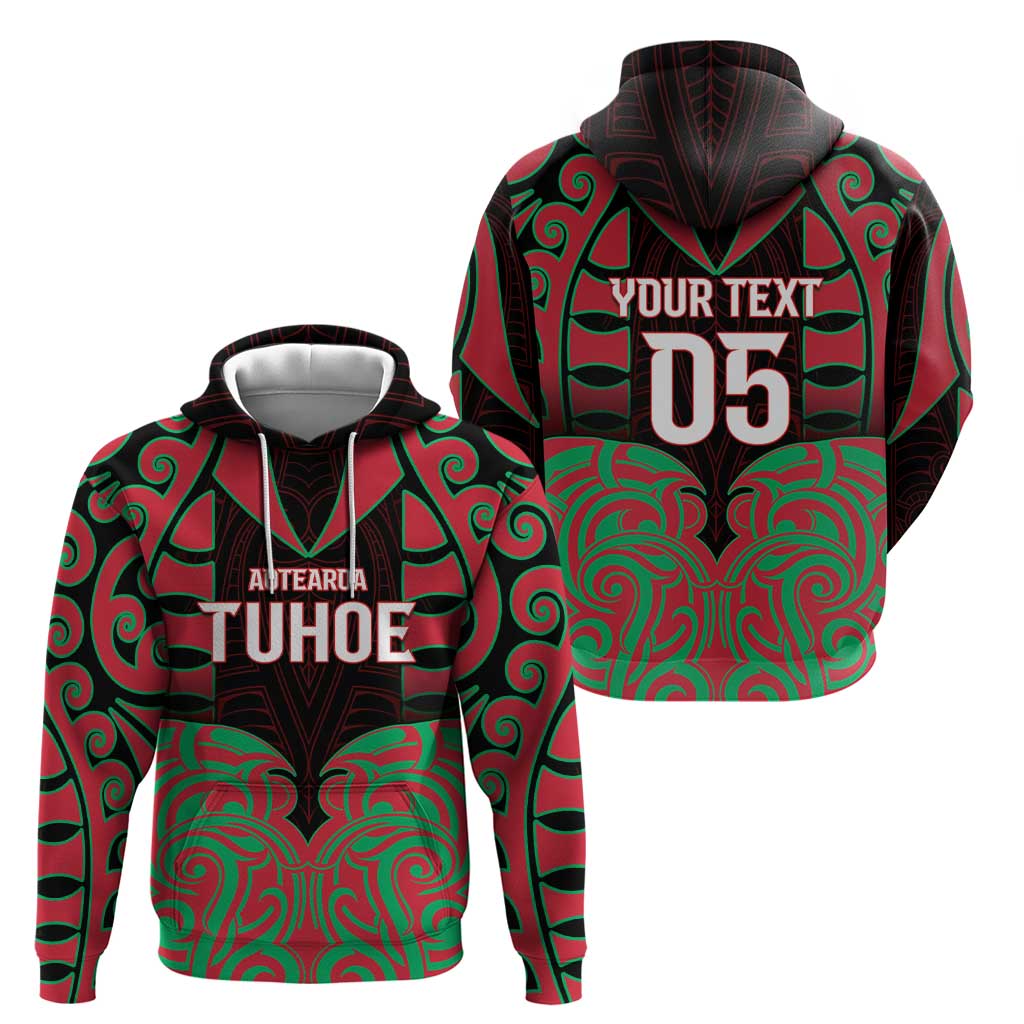 Custom Aotearoa Tuhoe Hoodie Maori Pattern New Zealand - Polynesian Pride