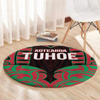 Aotearoa Tuhoe Round Carpet Maori Pattern New Zealand - Polynesian Pride