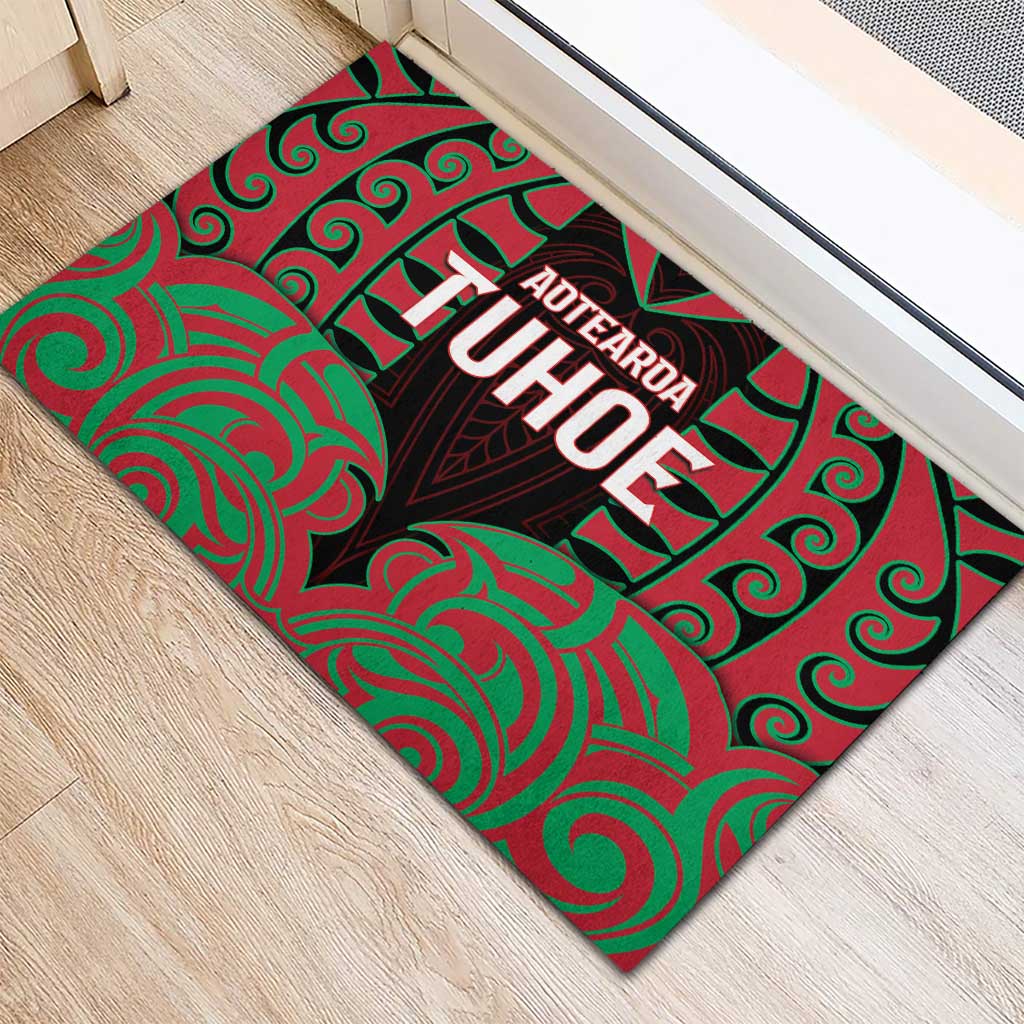 Aotearoa Tuhoe Rubber Doormat Maori Pattern New Zealand - Polynesian Pride