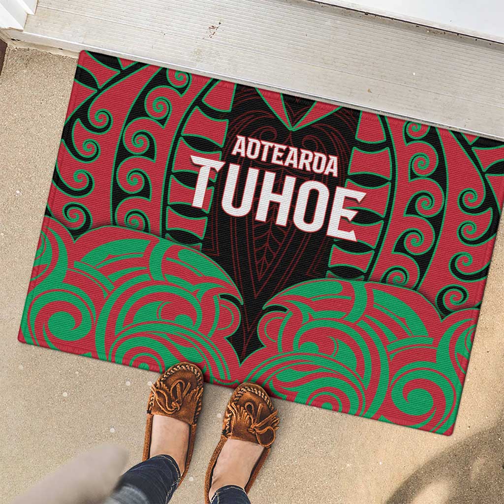 Aotearoa Tuhoe Rubber Doormat Maori Pattern New Zealand - Polynesian Pride