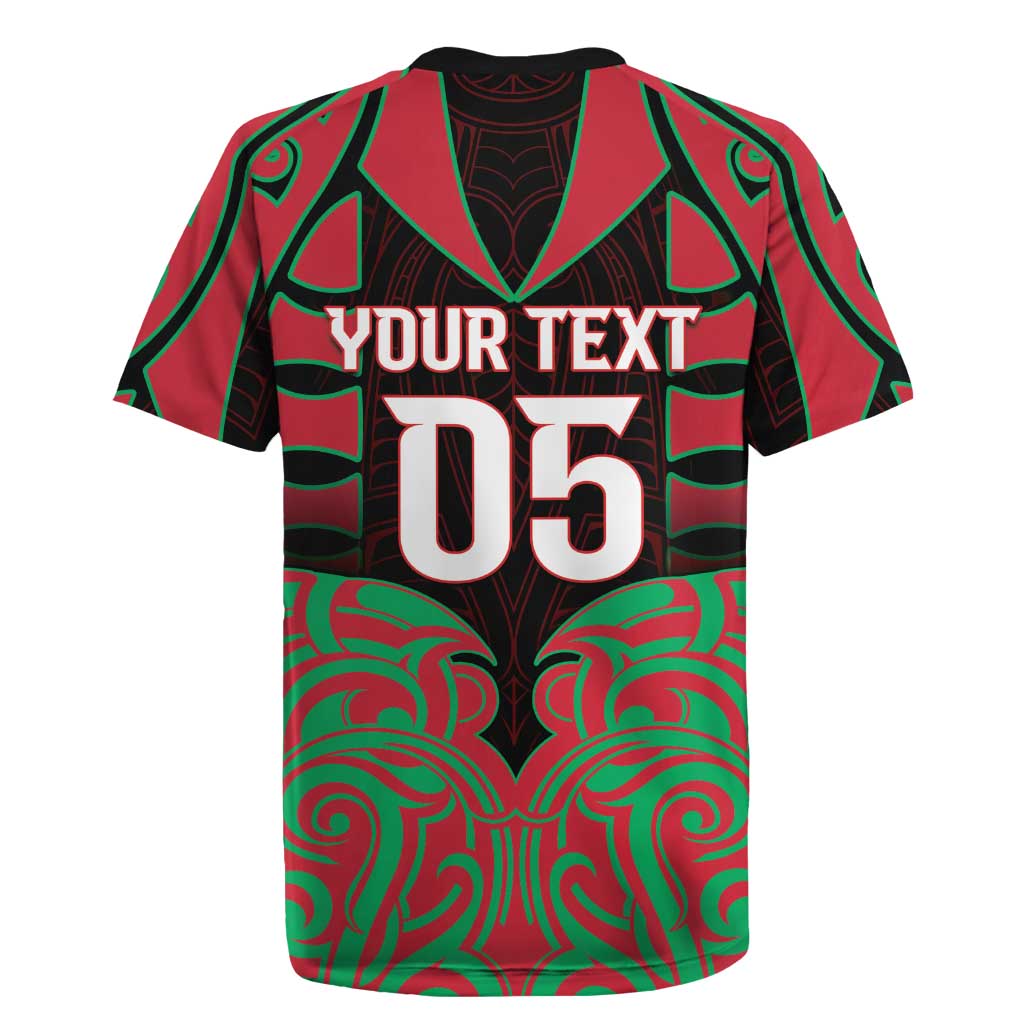 Custom Aotearoa Tuhoe Rugby Jersey Maori Pattern New Zealand - Polynesian Pride
