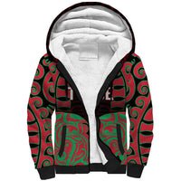 Custom Aotearoa Tuhoe Sherpa Hoodie Maori Pattern New Zealand - Polynesian Pride