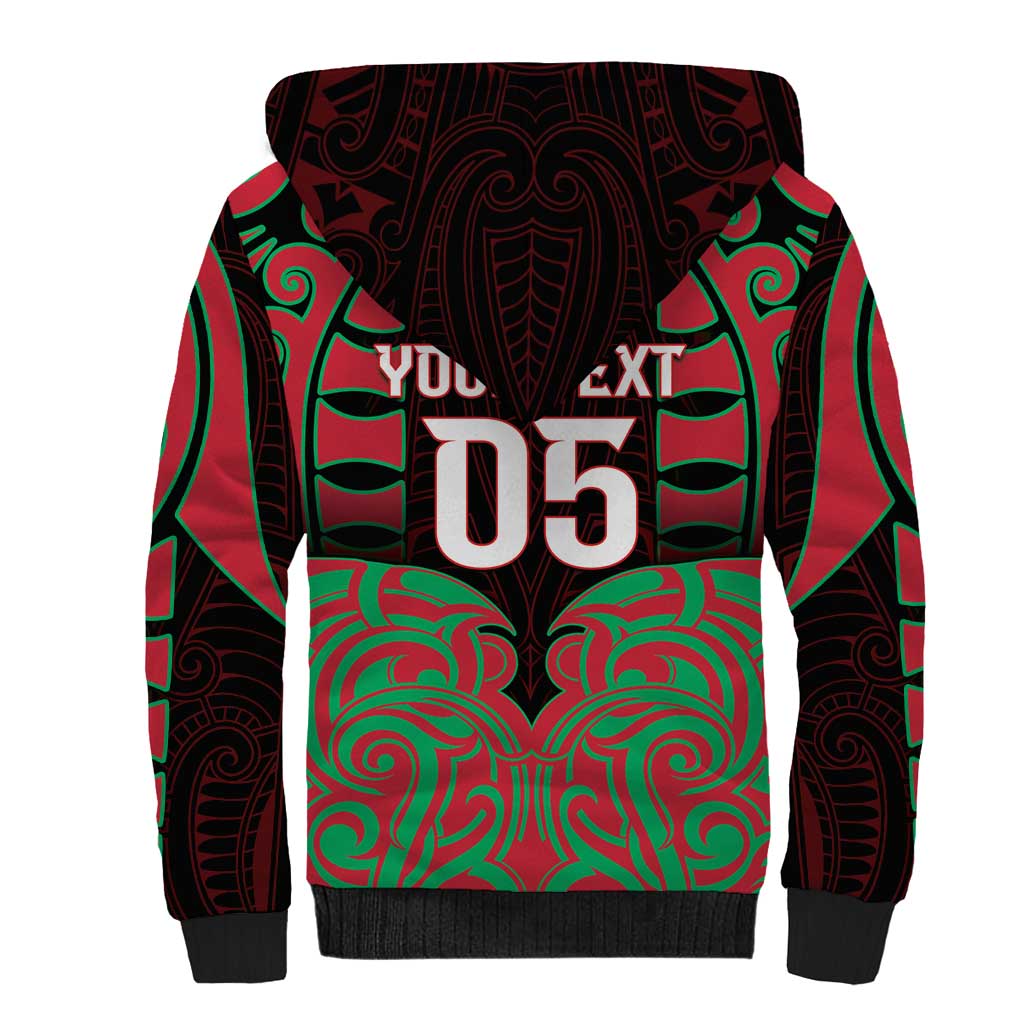 Custom Aotearoa Tuhoe Sherpa Hoodie Maori Pattern New Zealand - Polynesian Pride